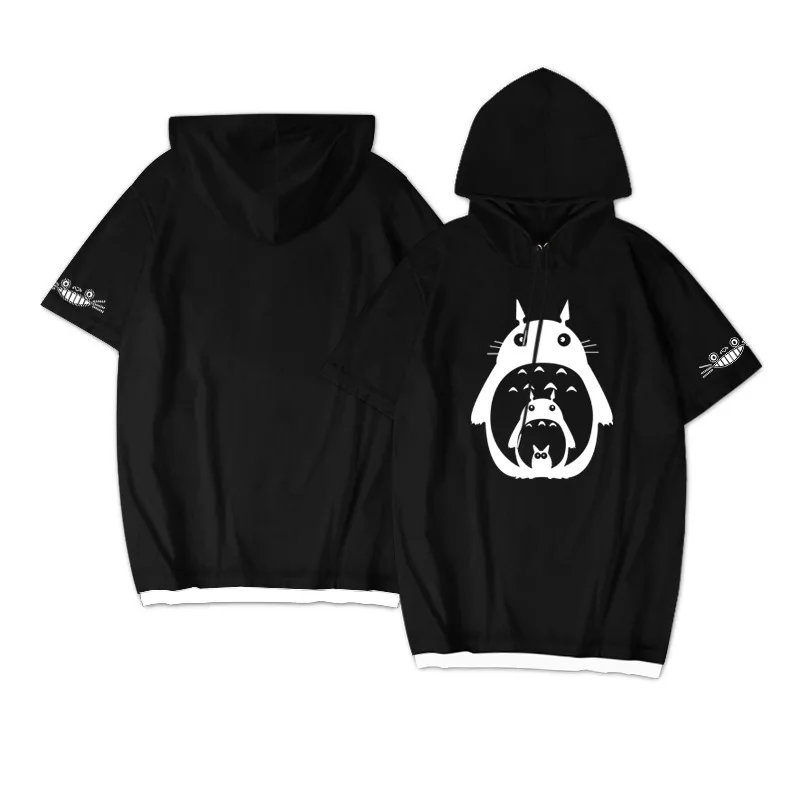 

Japanese Anime MY NEIGHBOUR TO Short Sleeve Men Hoodies Sweatshirt Casual Harajuku Streetwear Print Hooded Top