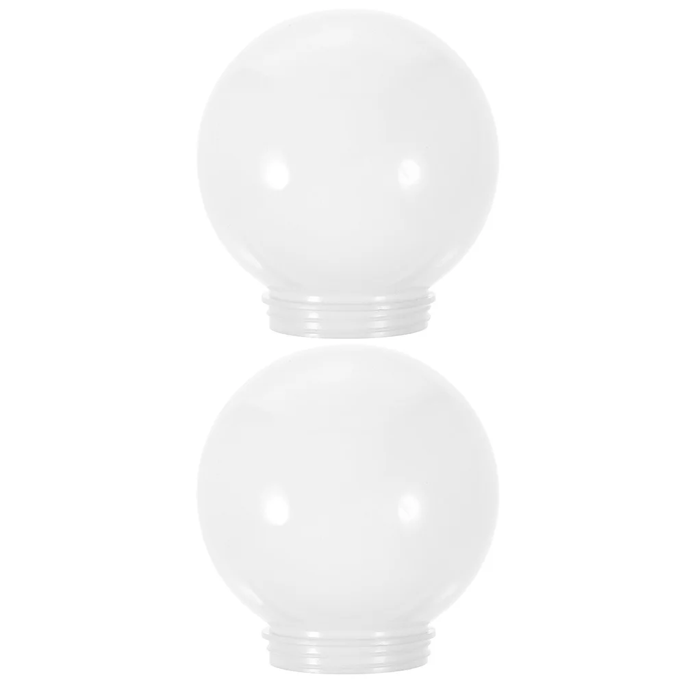 

2 Pcs Ball Lampshade Acrylic Cover Pendant Lights Globe Replacement For Chandelier Chandeliers Caliber Porch Post