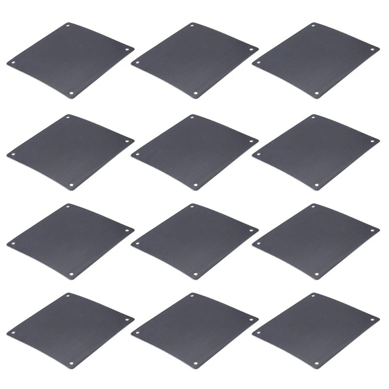 

12Pcs 12Cm Computer Mesh PVC PC Case Fan Cooler Dust Filter Case Dustproof Cover Chassis Dust Cover
