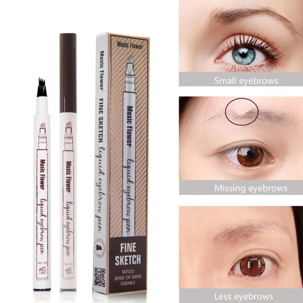 

Useful Eyebrow Filler Handheld Lightweight Eyebrow Filling Pen Pronged Eyebrow Pencil Brush Split Liquid