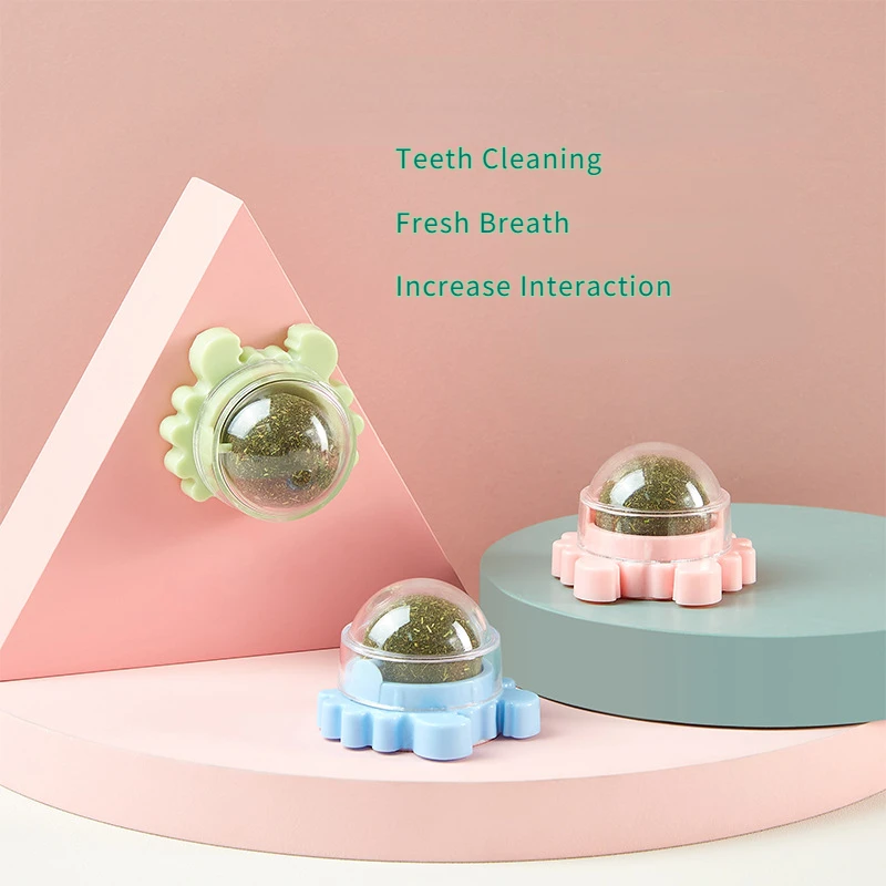 

Catnip Pure Natural Ball Cats Candy Snack Ball Licking Energy Ball Rotatable Toy Cat Molar Edible Bolus Cat Toys