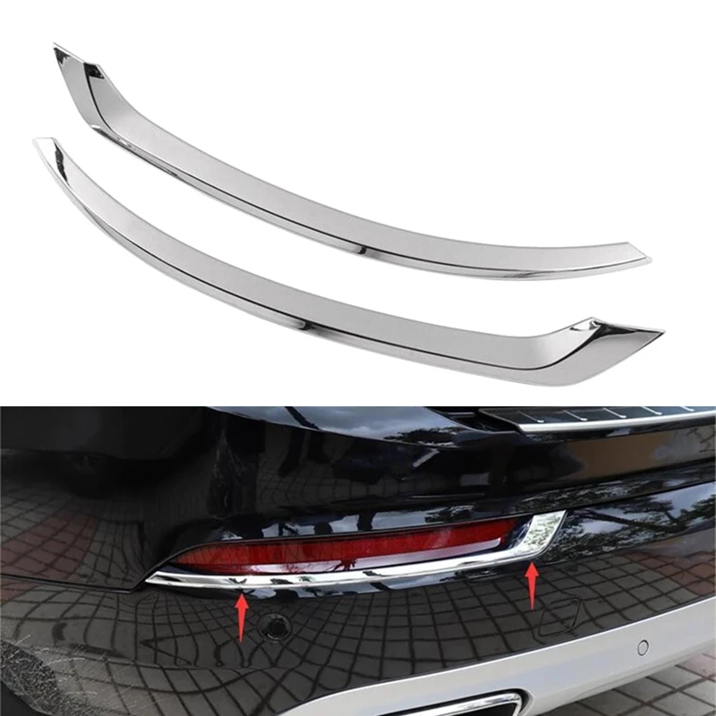 

NEW-Car Chrome Rear Fog Light Tail Lamp Eyelid Cover Trim for VOLVO XC90 2016-2020 Car Accessories