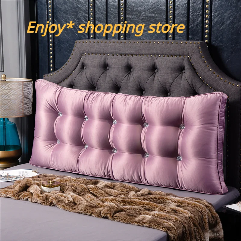 

Современная простая Двусторонняя Подушка, съемная моющаяся искусственная ткань, изогнутая прикроватная подушка для шеи и талии