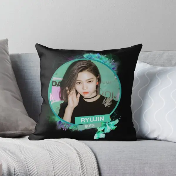 

Itzy Ryujin Printing Throw Pillow Cover Wedding Decor Office Soft Decorative Sofa Throw Case Bed Home Pillows not include