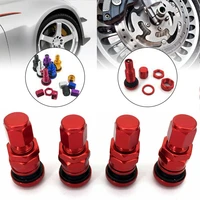 4pcsset wheel tire valve stem cap air cover universal aluminum valve metal wheel round cover auto accessories