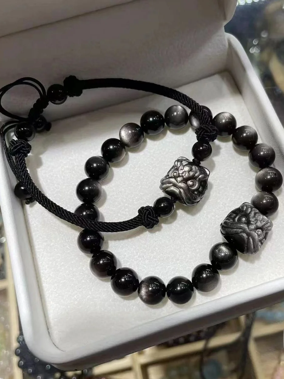 Серебряный камень Xingshi Цепочка Ожерелье High Sense Lucky Beads Подвеска Браслет Подарок