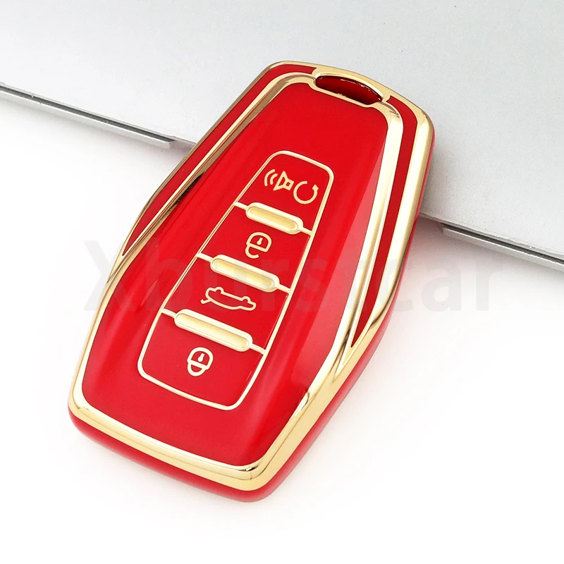Чехол для автомобильного ключа из ТПУ Geely брелок ключей Coolray 2024 X6 аксессуары Emgrand