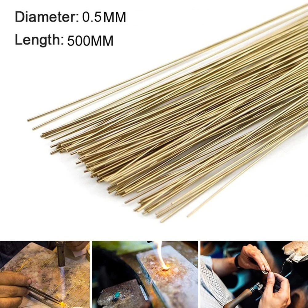 

10pcs 1.64ft Silver Welding Rods Gold Soldering Wire Soldering Rods For Jewelry Making Repair Easy Solder Silver Welding Tool