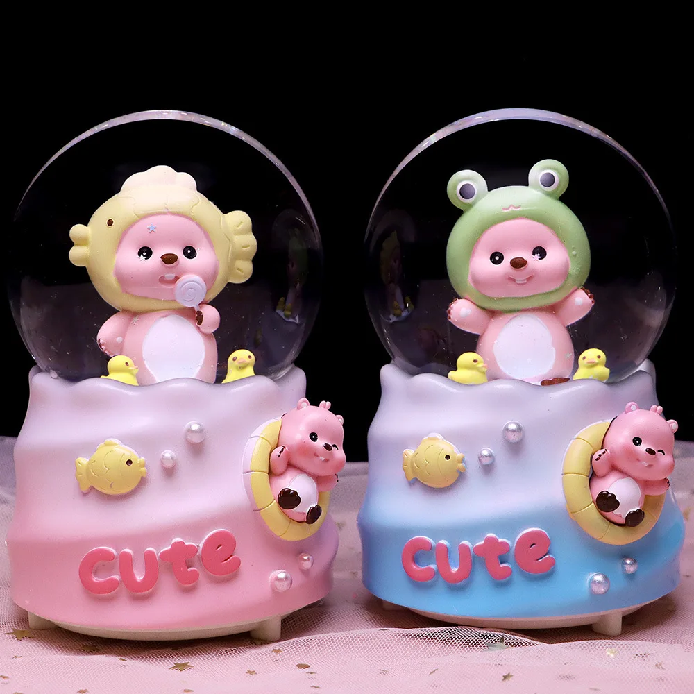 Маленький бобр 3D ночник милая фотосессия с животными красочная фотография мечта