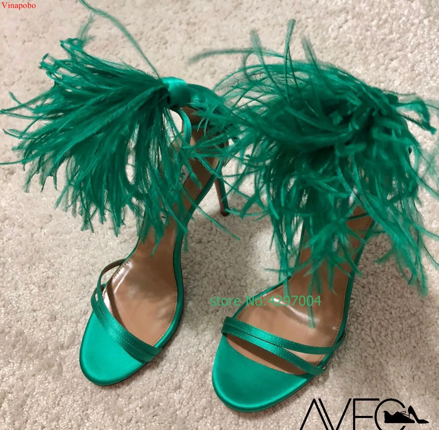 

Sexy Peep Toe Feather Sandals High Heels Party Shoes Ankle Strap Gladiator Stiletto Summer White Shoes For Women Zapatos Mujer