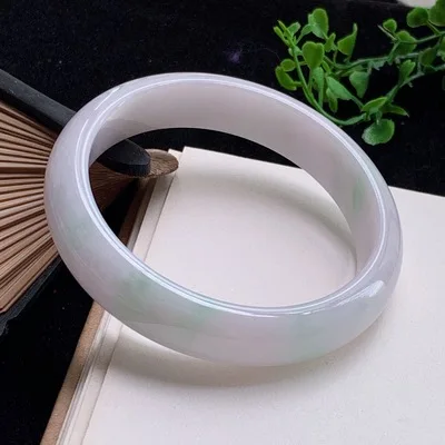 

zheru Jewelry Natural light colored Myanmar Jade 54mm-62mm bracelet Princess Jewelry bracelet is the best gift for mom to give t