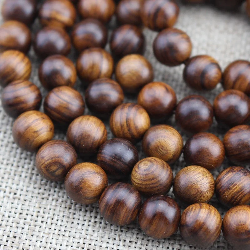 Браслет из натурального массива черного палисандра 08 бусин Вэньвань мужские и