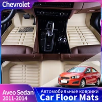 3pcs leather car floor mat car styling interior accessories mat floor carpet floor liner for chevrolet aveo sedan 2011 2014
