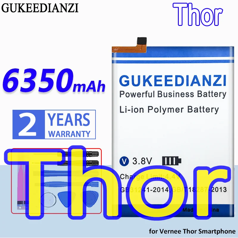 Аккумулятор большой емкости GUKEEDIANZI 6350 мАч для смартфона Vernee Thor |