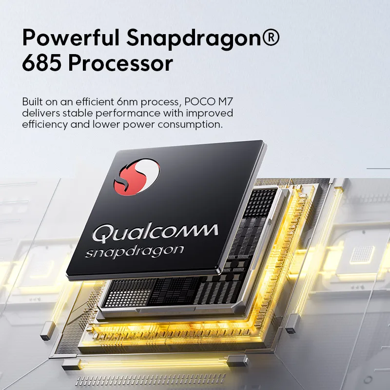 Фото Смартфон POCO M7 Global Version 128 ГБ/256 ГБ Snapdragon 685 Аккумулятор 7000 мАч Погружной 6,9-дюймовый дисплей FHD + 33 Вт Зарядка 50 МП NFC №5
