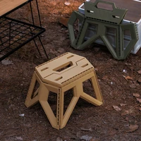 japanese portable outdoor folding stool camping fishing chair high load bearing reinforced pp plastic triangle stool