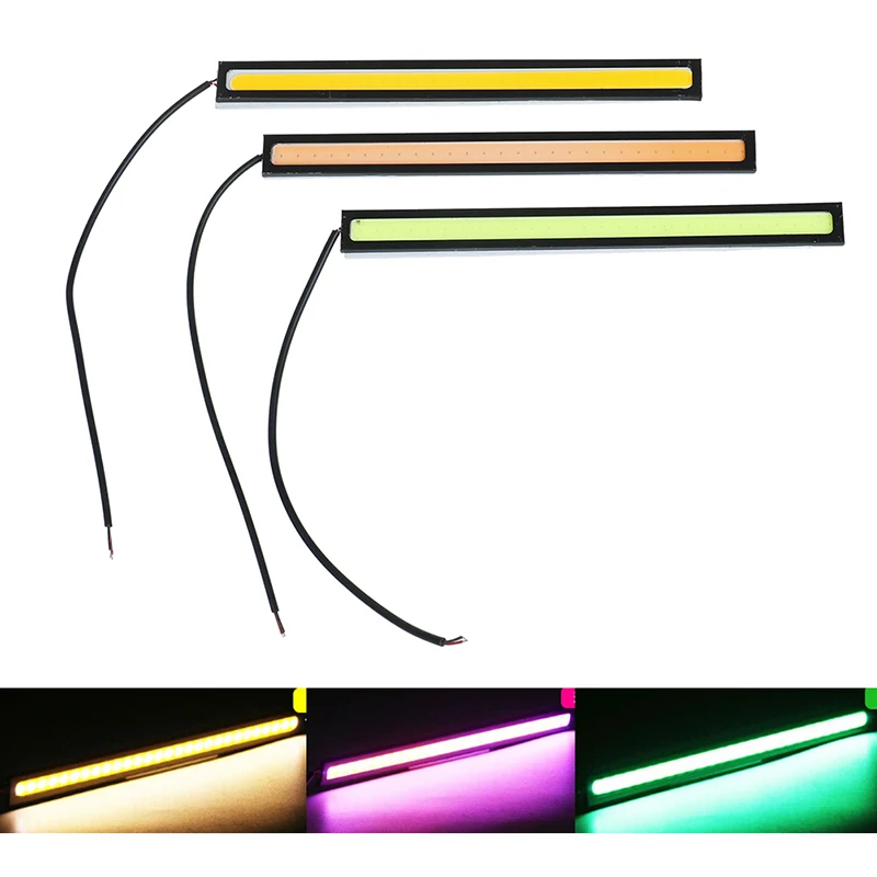 

Car Styling 1 Pcs Ultra Bright LED Daytime Running lights 17cm Waterproof Auto Car DRL COB Driving Fog lamp for bmw kia