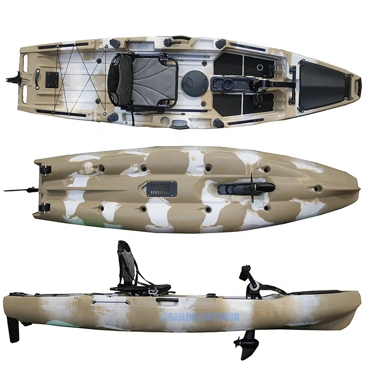 Единичная пластиковая стандартная лодка рыболовные педали недорогая для каноэ