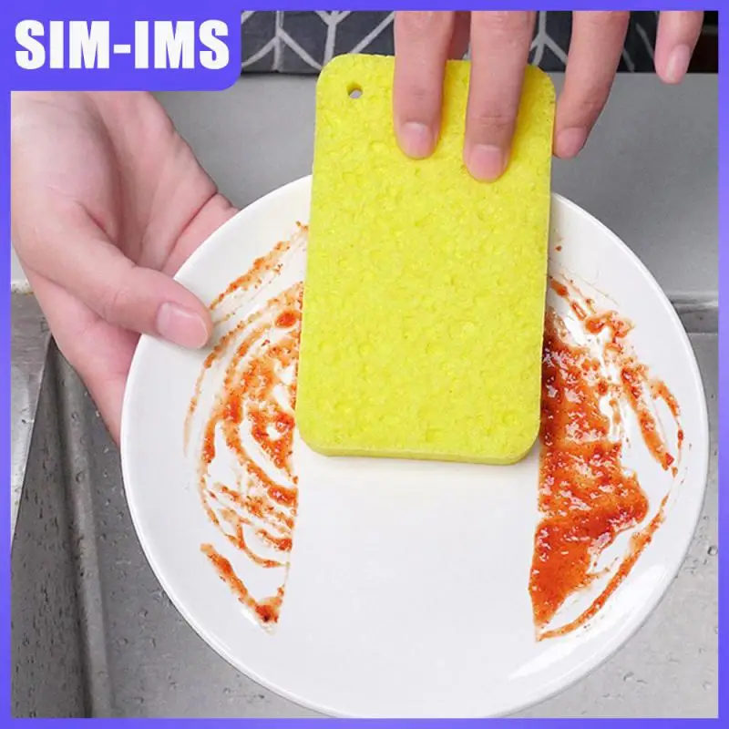 

Modern Minimalist Dishwashing Cloth Kitchen Housework Cleaning Fast Cleaning Wood Pulp Sponge Wood Pulp Cotton Sponge Rub 1pcs