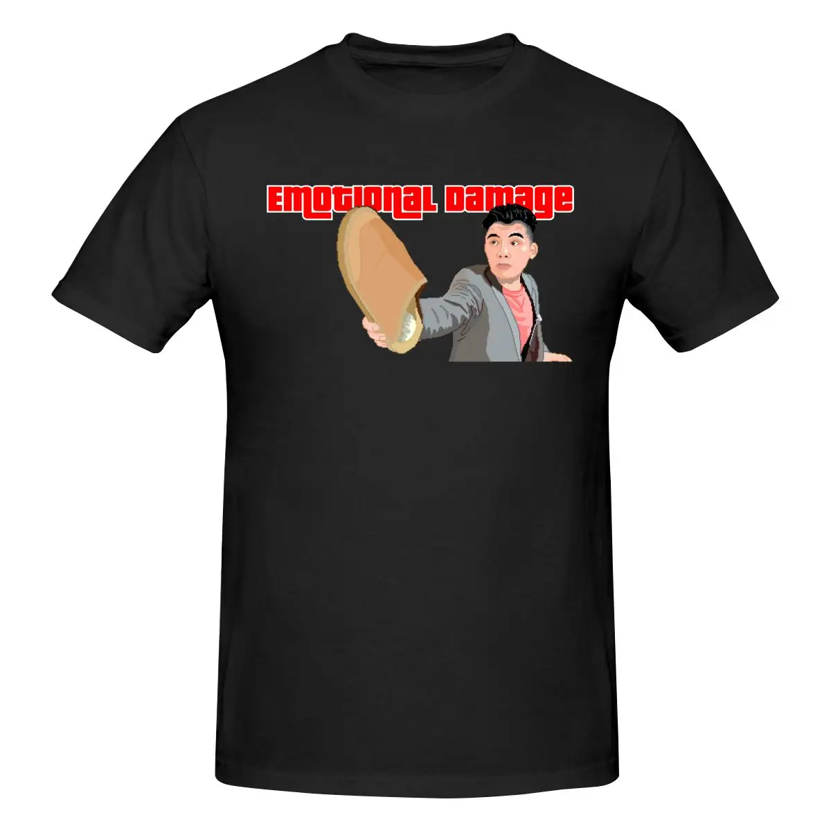 

Emotional Damage Steven He Funny Asian T Shirt Cotton Crewneck Short Sleeve Men Tshirt