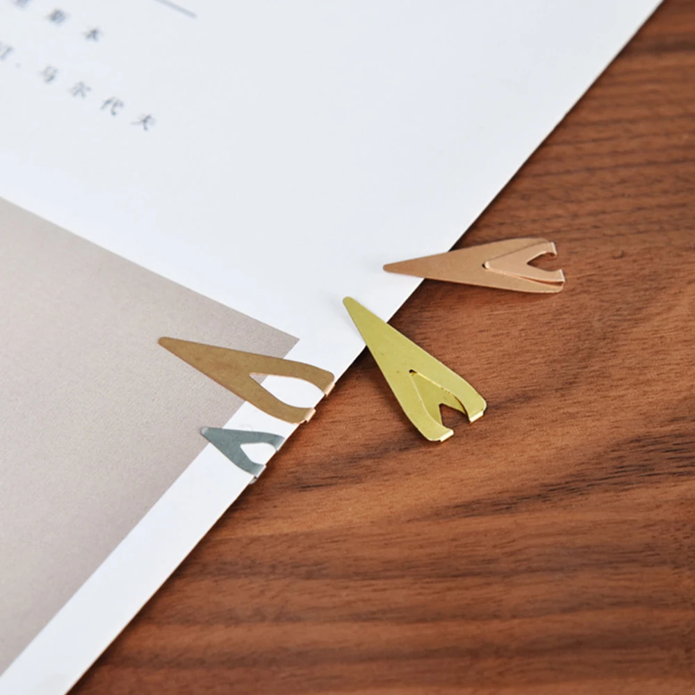 

12Pcs New Metal Bookmark Paper Clips Mini Page Holder For School Book Stationery