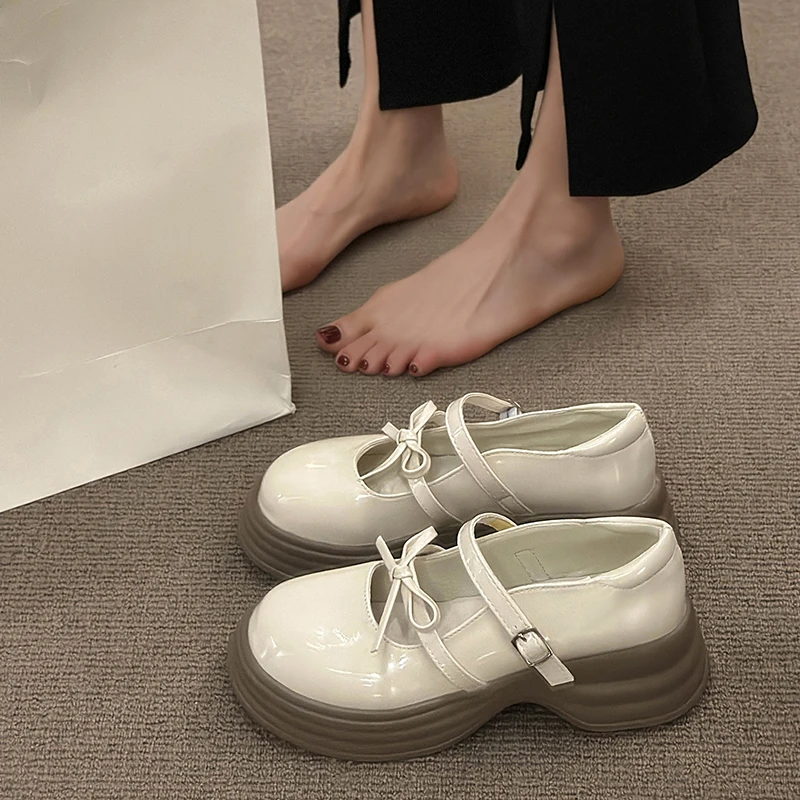 

Shoes Woman 2023 Bow-Knot All-Match Female Footwear Modis Elegant Clogs Platform Oxfords New Butterfly Summer Dress Cute Creeper