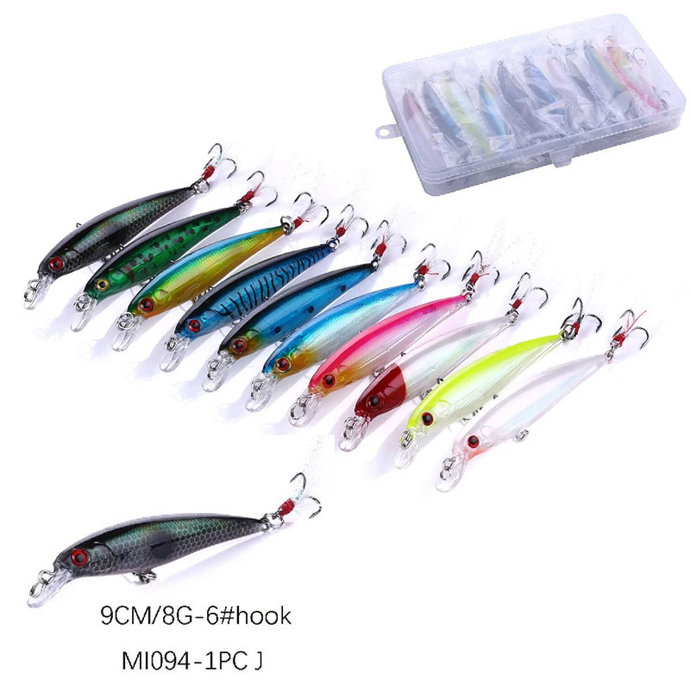 

1Pcs Lifelike Wobbler Fishing Lure 3D Eyes 9cm/11cm Minnow Artificial Hard Bait Fishing Tackle Floating Lure With 6# Hooks