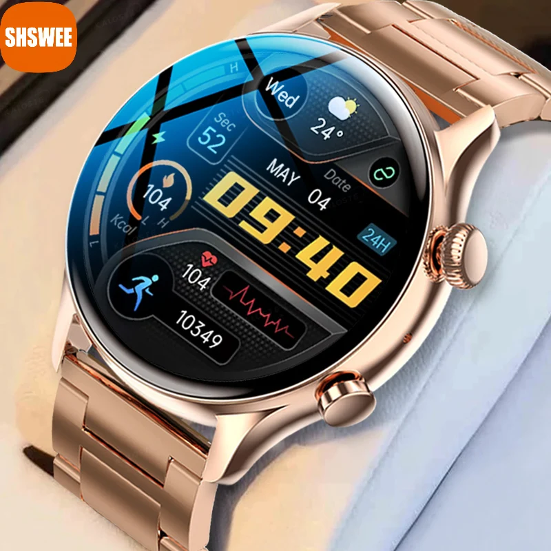 

For Samsung Xiaomi Huawei NFC Bluetooth Call Smartwatch Women AMOLED HD Always display Sports Fitness Custom Dial Smart Watch
