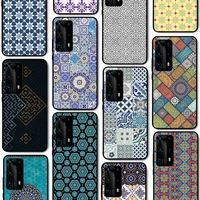 turkish mosaic phone case for huawei p40 p30 p20 pro p10 plus p9 p8 lite p smart cover