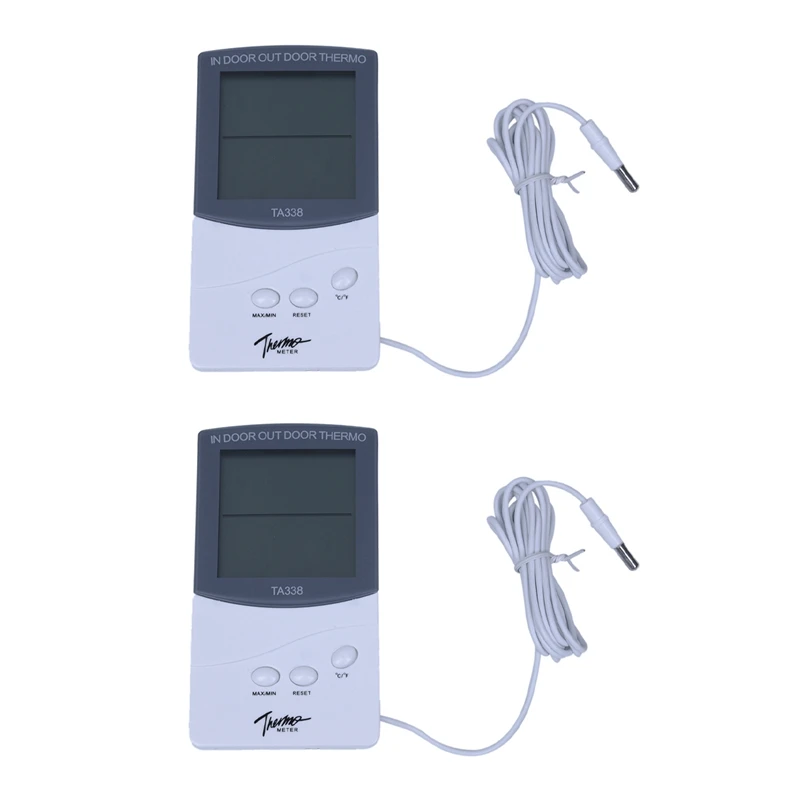 

2X Digital Thermometer Inside Outside Temperature Probe