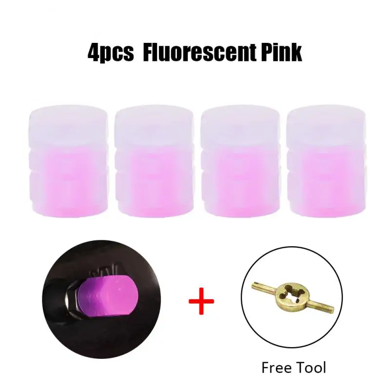 

3/5/10PCS Luminous Wheel Tyre Rim Stem Covers Waterproof Car Tire Valve Caps Dustproof Durable Fluorescent Valve Cap