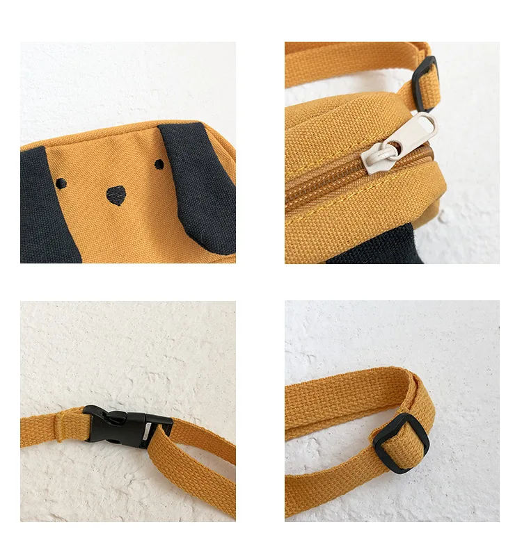 Lovely Puppy Children Shoulder Bags Little Boys Kids Canvas Messenger Bag Baby Girls Wallet Coin Purse Crossbody Bag Handbags