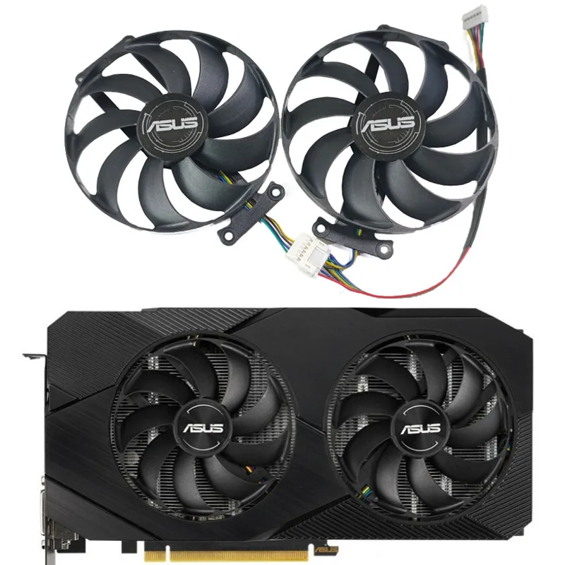 

NEW 6PIN FDC10H12S9-C T129215SU Cooling fan，For ASUS GTX 1660/GTX 1660 TI DUAL EVO，RTX 2060/RTX 2070 DUAL EVO Videokaart Fan
