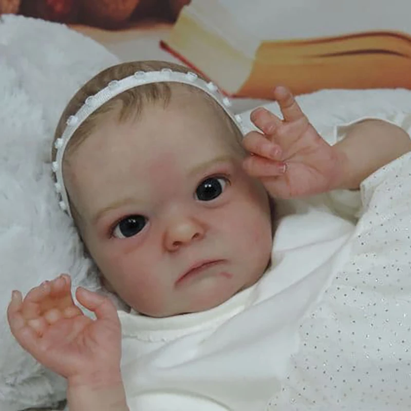 16 Inches Reborn Doll DIY Kit Tink Vinyl Already Painted Unfinished Doll painting hair Contains cloth body images - 6
