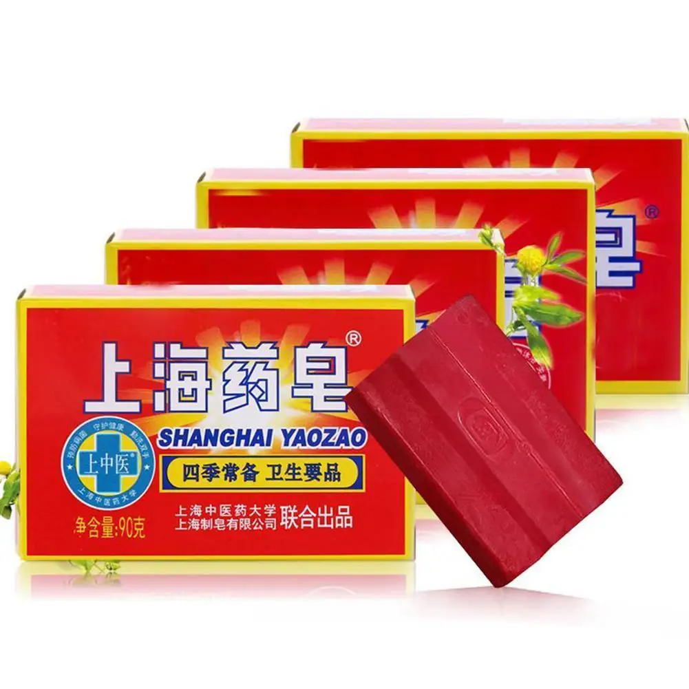 

90g Medicine Soap Hand Soaps Acne Bath Removing Mites Old Soap Shanghai Soap Cleanse China Deep Sebum Remove Odor Brand Who H9Q5