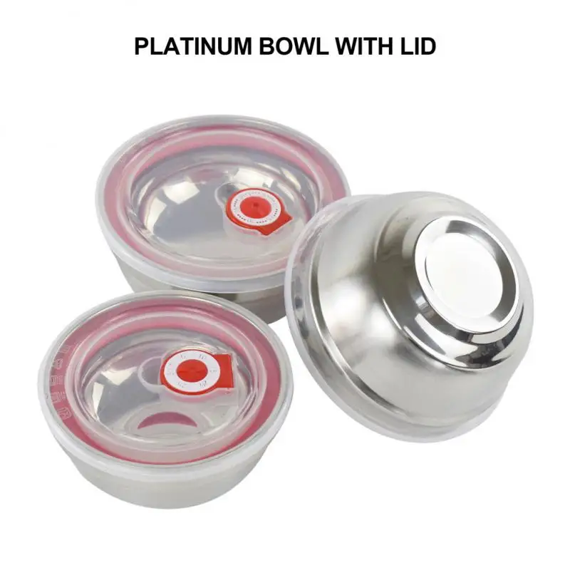 

Stainless Steel Salad Bowls With Lid Anti-scald Food Mixing Bowl DIY Cake Bread Mixer Kitchen Utensil Bowl Cooking Tools