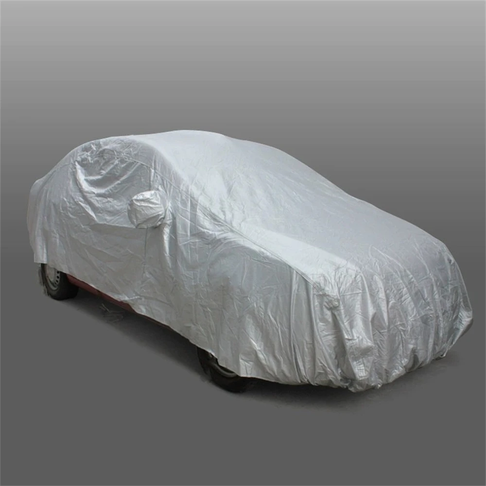 

Universal Full Car Cover Rain Frost Snow Dust Waterproof Protection Exterior Car Protector Covers Anti UV Outdoor Sun Reflective