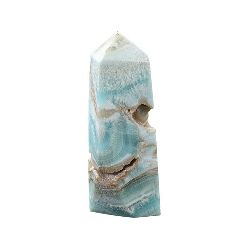 

8X Natural Hemimorphite Point Mini Crystal Wand Caribbean Calcite Tetrahedral Column Energy Decoration 30-50G