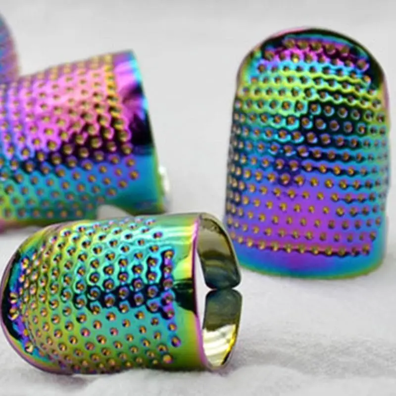

Ослепляющая разноцветная металлическая наперсток для шитья, защита для пальцев, защита для пальцев для рукоделия
