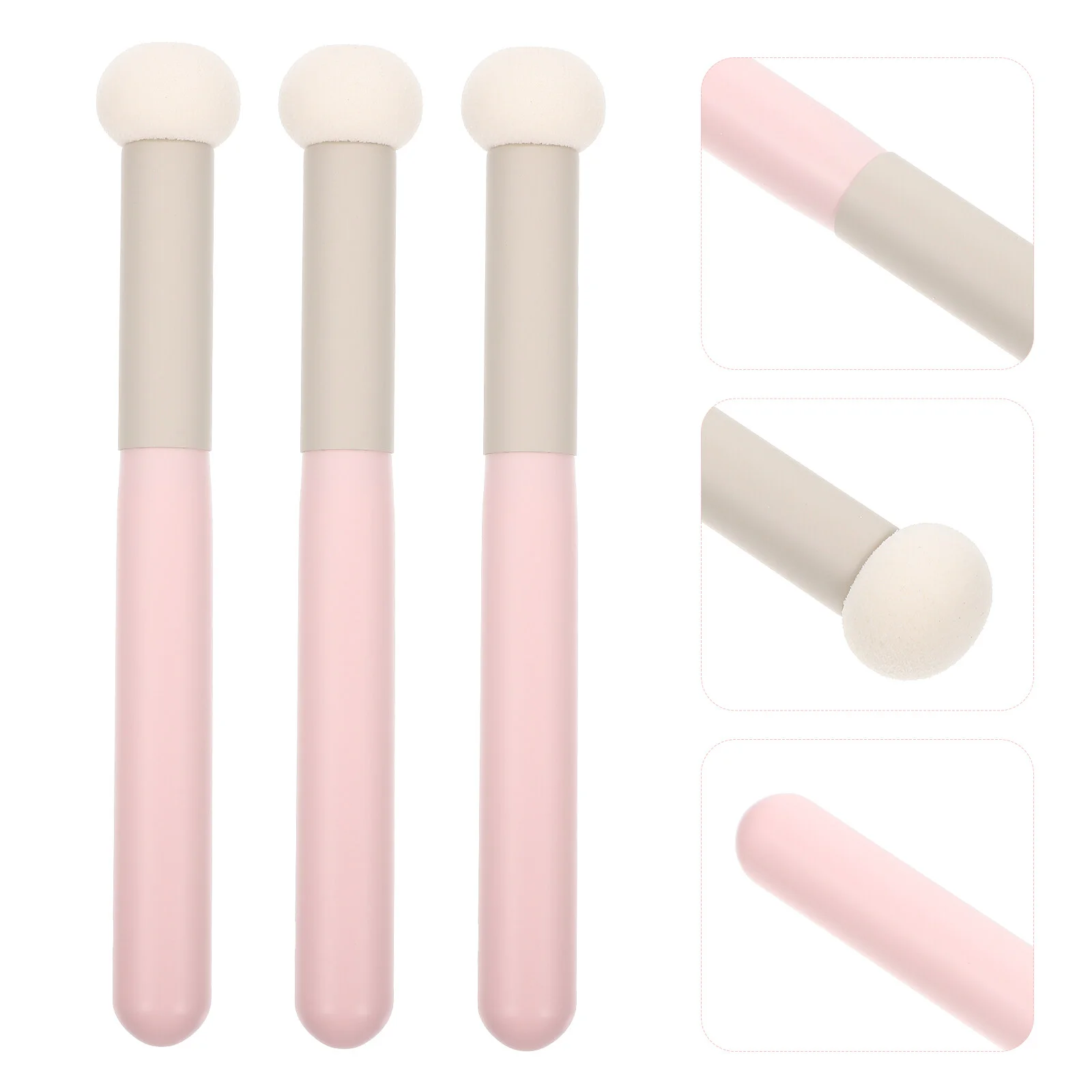 

3 Pcs Handle Dry Wet Using Sponge Eye Makeup Brushes Head Women Latex Concealer Child Powder Puff