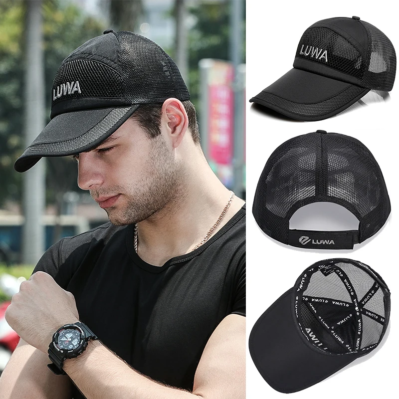 

Golf hat men's summer thin sun hat sunscreen outdoor baseball cap breathable plus size cool hat sun hat
