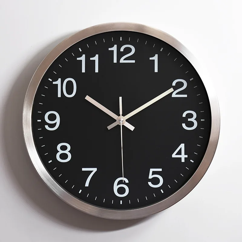 

Creative Luxury Wall Clock Modern Metal Silver Silent Watches Large Clocks Wall Home Decor Bedroom Living Room Decoration Gift