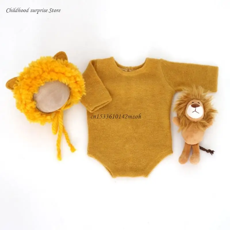 Уютный комбинезон для новорожденных и шапка фотосъемки костюм съемки рождения