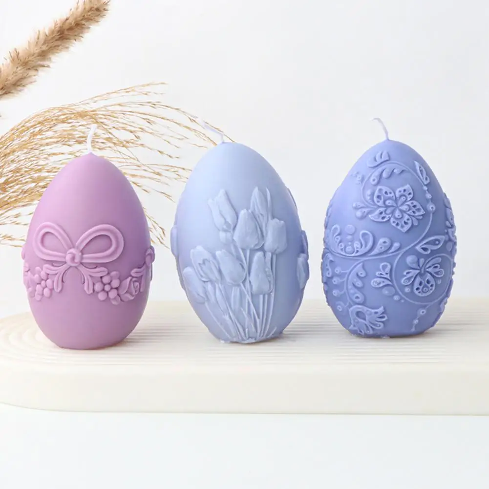 

Easter Silicone Diy Rose Tulip Candle Mold Relief Pattern Handicrafts Tool Easter Making Cake Egg Mold Mousse S2l2