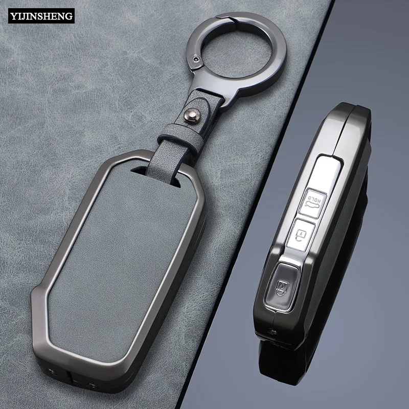 3 4 кнопки из цинкового сплава + кожаный чехол для автомобильного ключа KIA Sportage Ceed