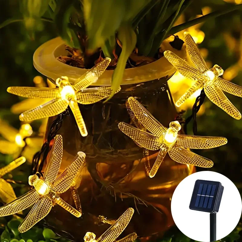

Солнечные гирлянды бабочки 10LED/30LED теплый белый/многоцветный 3м/6.5м