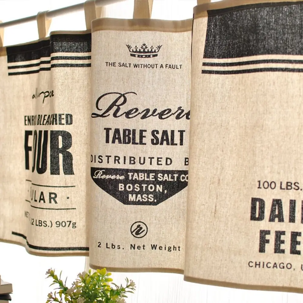 45x140 см английские слова для дома, кафе, ресторана, Скандинавская ткань, кухонный декор, полузанавеска, дверная занавеска, Короткая занавеска