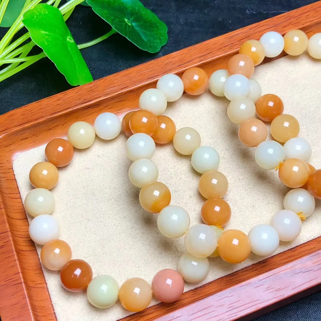 

1 Pc Fengbaowu Natural Burma Yellow Jade Bracelet Round Beads Crystal Reiki Healing Stone Fashion Jewelry Gift For Women
