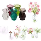 Миниатюрные аксессуары для кукольного домика, миниатюрная маленькая звезда, модель цветка со стеклянной бутылкой, имитация вазы, игрушки, украшение для кукольного домика