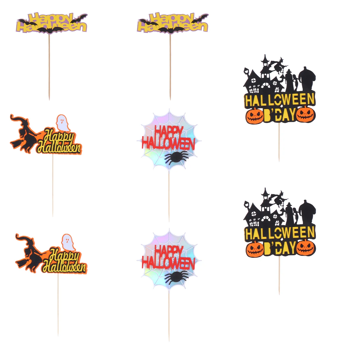 

8pcs Picks Pumpkin Topper Cupcake Wrappers Pumpkin Cake Cake Picks